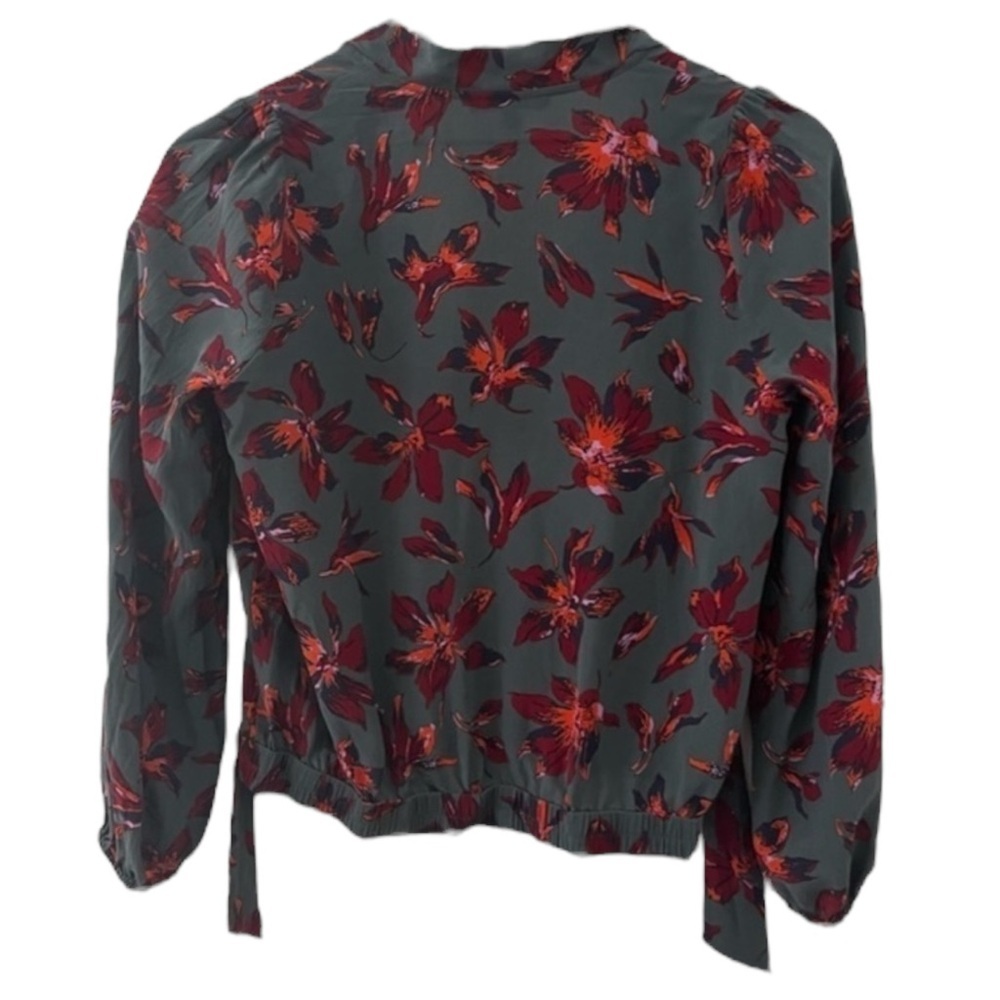 MADEWELL Silk Tie-Neck Wrap Top in Winter Orchid Size XS -- GORGEOUS!!! - Picture 4 of 10